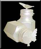 Butterfly top pearlized wedding bubbles with wand in cap
