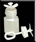 Dove top pearlized wedding bubbles with wand in cap